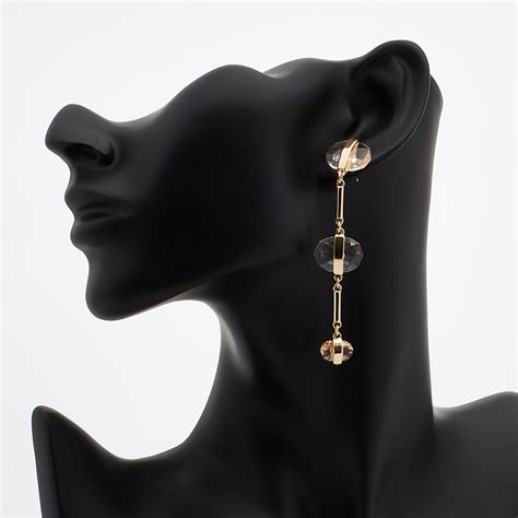 michael kors long earrings tkmaxx|Gold Tone Embellished Drop Earrings .